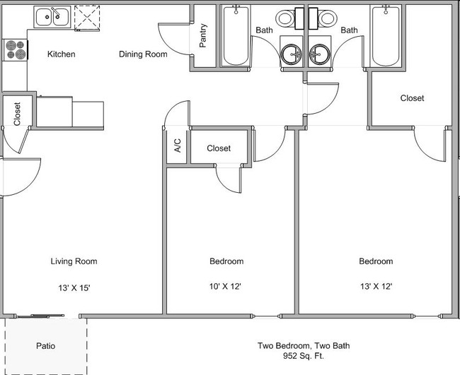 2BR/2BA - Willow Crest Apartments