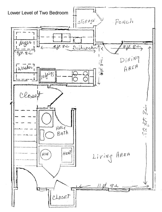 2BR/2.5BA (1st Floor) - Meredith Square Townhomes
