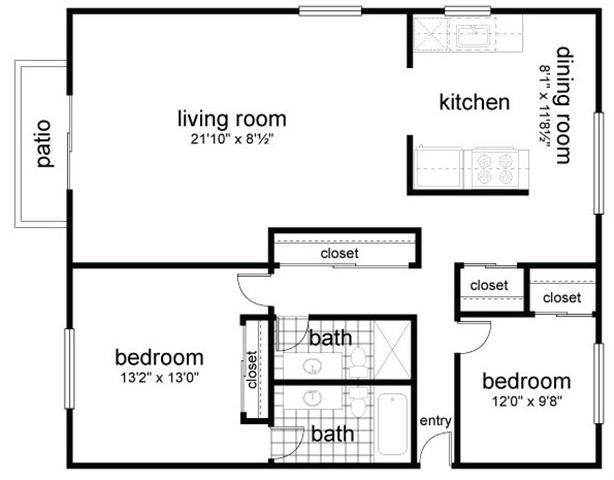 Floorplan - Villa d'Shirl-Lee Apartments