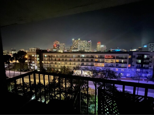 View from Balcony at Night - 201 W Laurel St