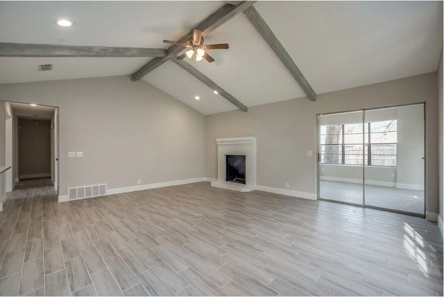 Living area with fireplace - 2311 Blackhaw Ct