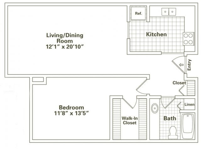 Floorplan - Oak Park City Apartments