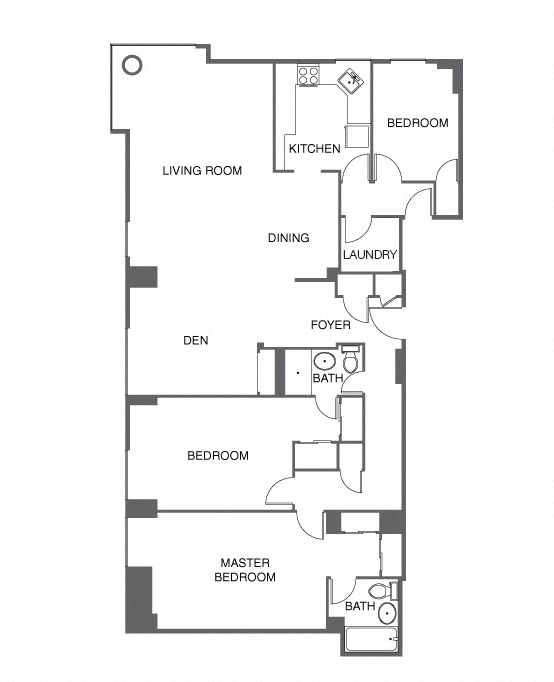 Floorplan - 1000 Chestnut Street Apartments