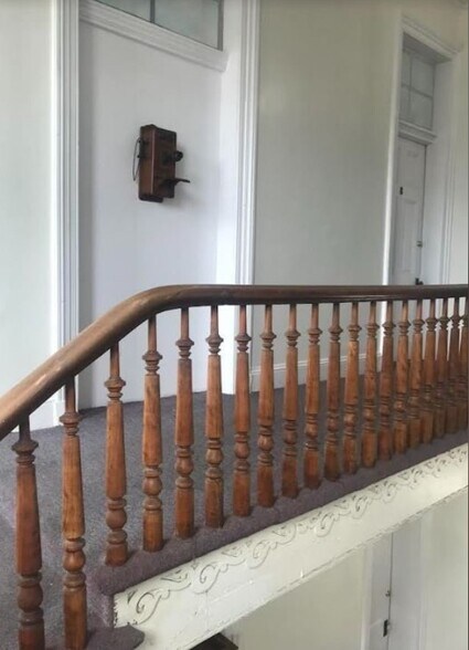 An antique phone just outside the Loft recalls the past - 1901 E Lombard St