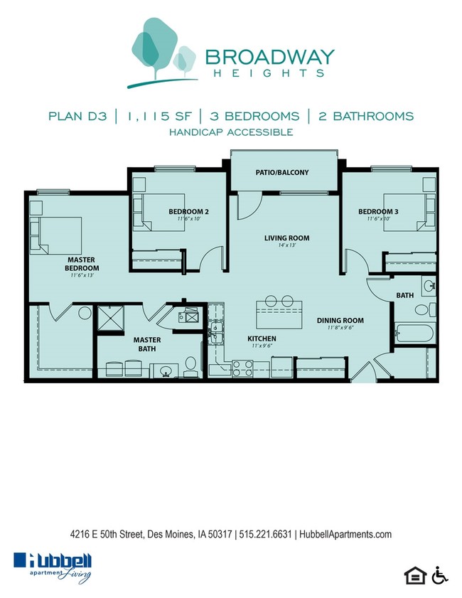 Plan D3 - Broadway Apartments at Capitol Heights