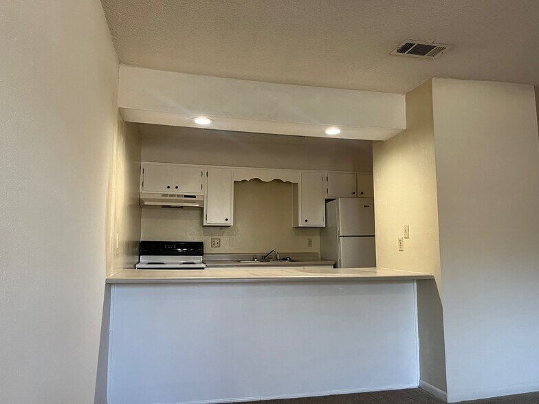 Kitchen counter with new puck lights - 25C 6th St