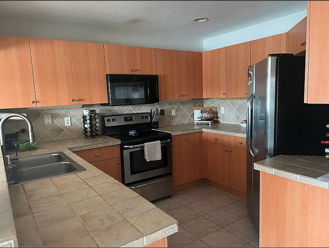 kitchen with new microwave and faucet - 1162 Imperial Lake Rd