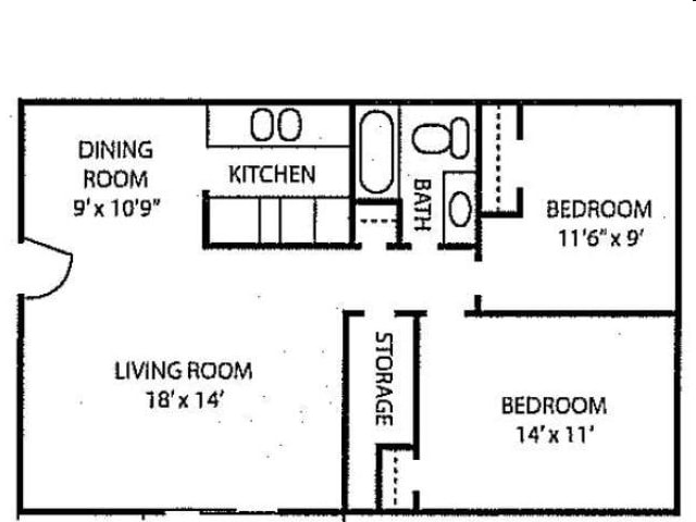 2BR/1BA - Preserve at Evans Place