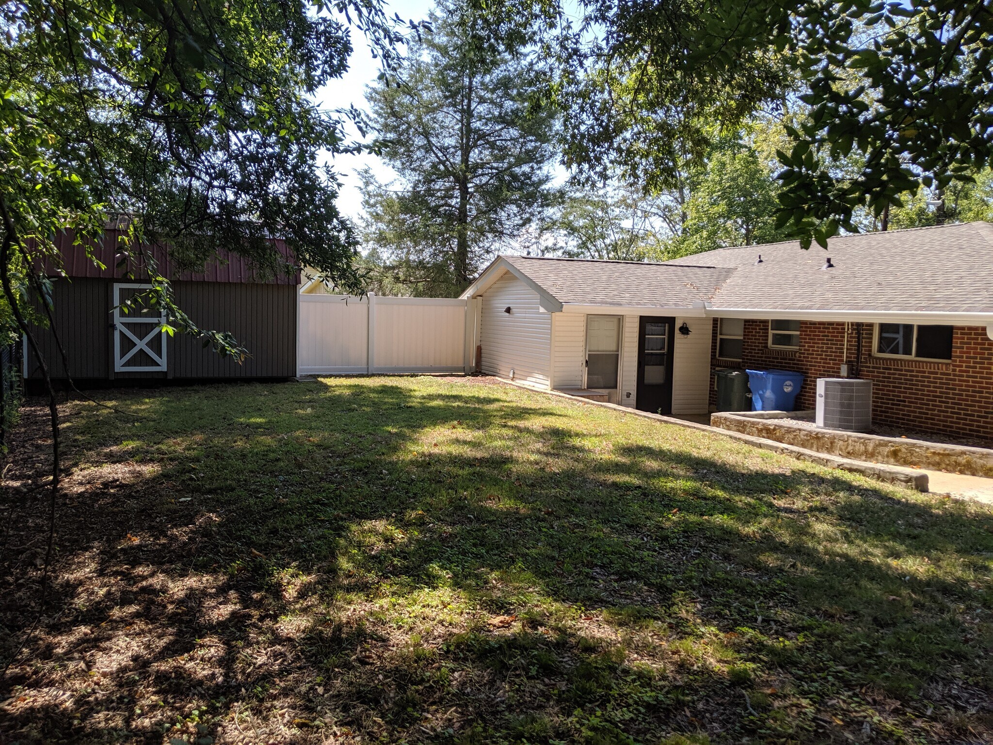Private fenced in yard with lockable storage access - 1822 A, Lela Lane