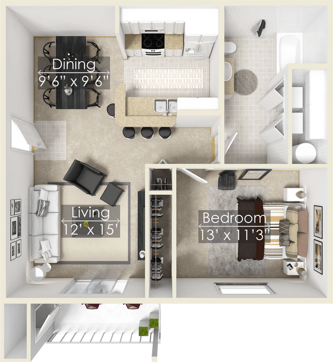 Floorplan - Four Lakes Apartment Homes