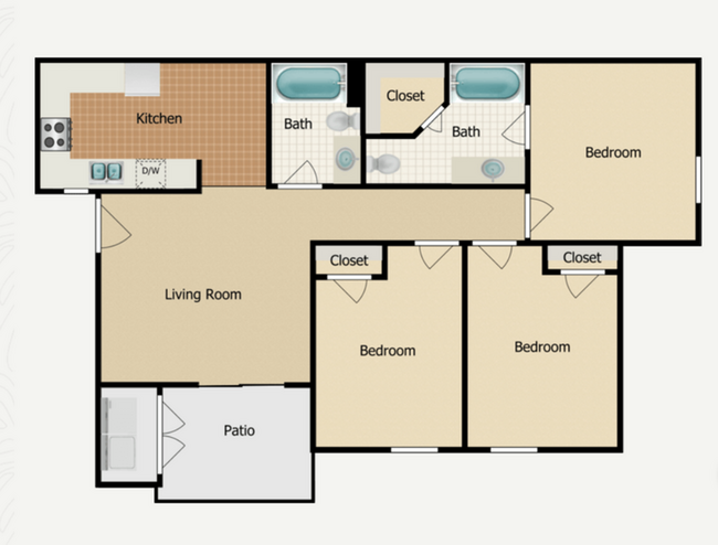 Granada - 3 bedroom - Floor Plan - Granada Place