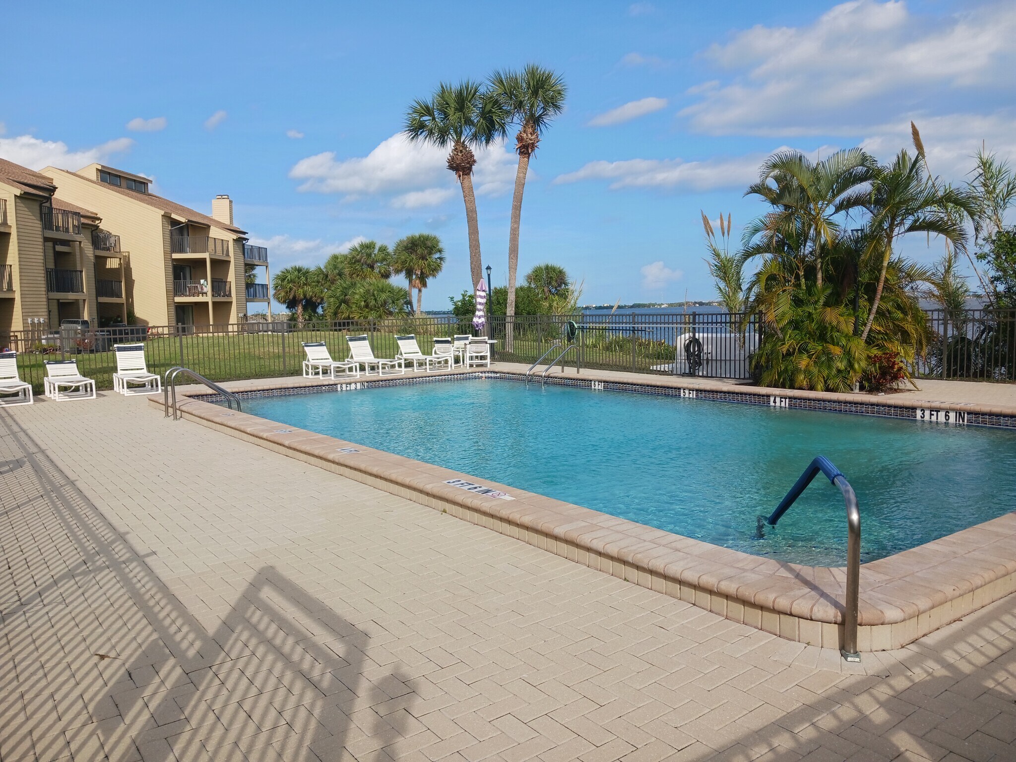 Condo pool next to river - 441 N Harbor City Blvd