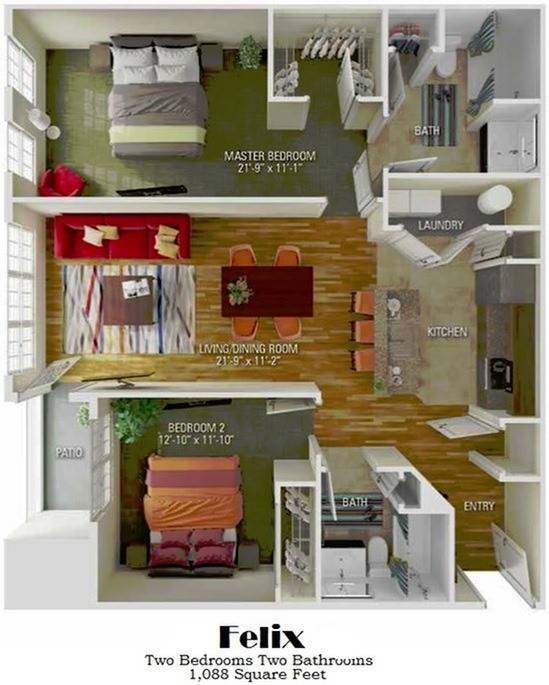 Felix floorplan - Camelot at Townelake