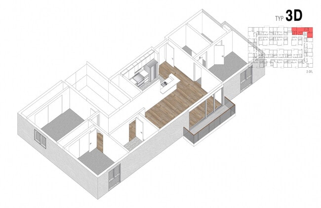 Floorplan - Lido Apartments - 4847 Oakwood