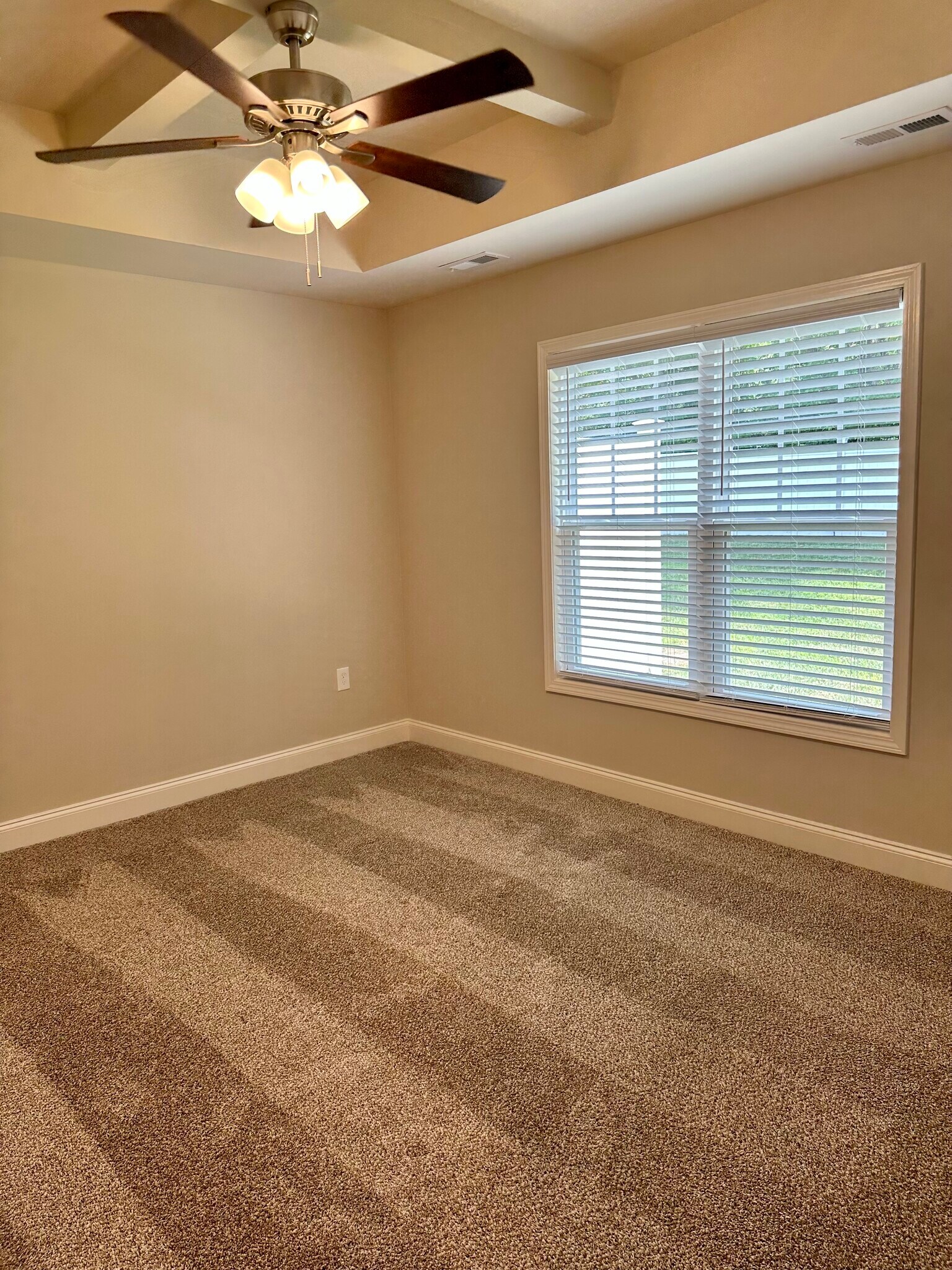 Primary with coffered ceiling, double window, ceiling fan (ceiling fan/paint upgrades not shown) - 891 Old Vinton Mill Rd NE Unit B