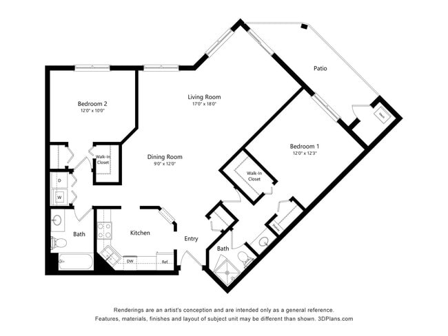 Floorplan - Crosby Pointe Apartments