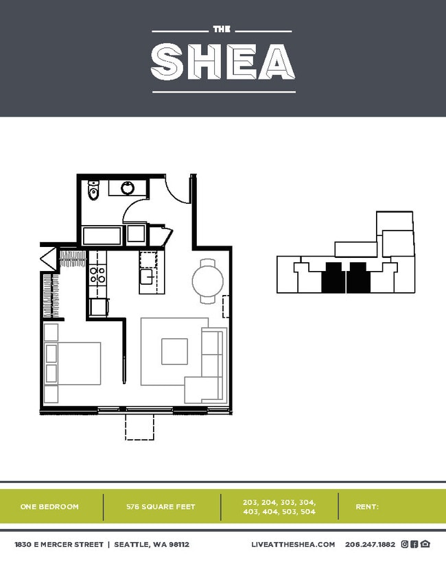 The Shea - 1 Bedroom - Apartments 03/04 - Shea