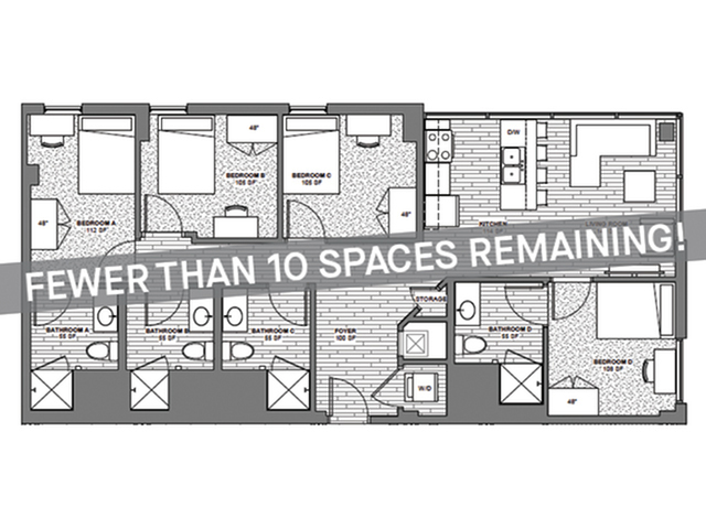 4x4 A - Fewer than 10 Spaces Remaining! - Student | Rise at State College