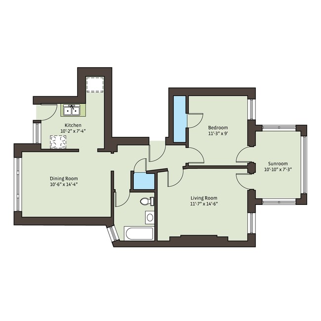 Floorplan - 5416 S. Woodlawn Avenue