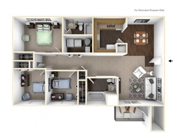 Floorplan - Towne View Apartments