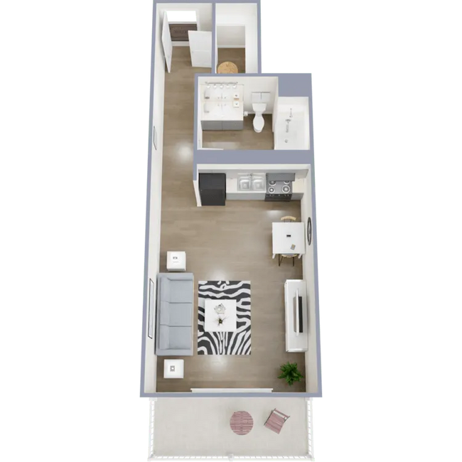449 square foot studio apartment - Signature at Promontory Pointe
