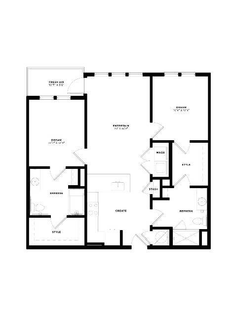 B1-A Floor Plan - Tributary Rise