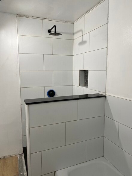 Glass will be added above the half wall - 1203 N Sweetzer Ave