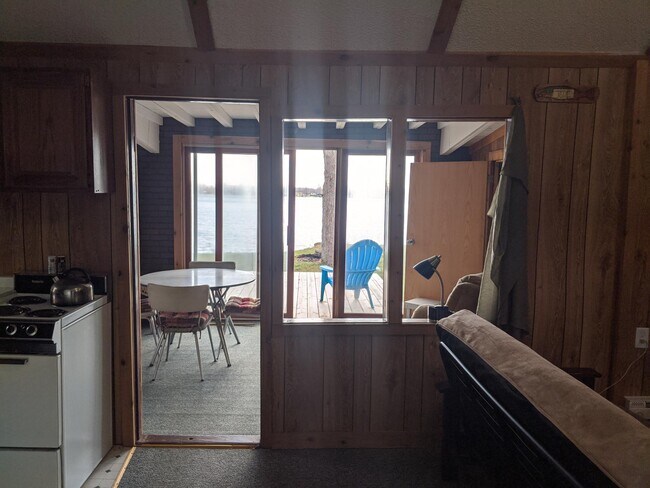 living room toward den and lake - 2296 Elm St