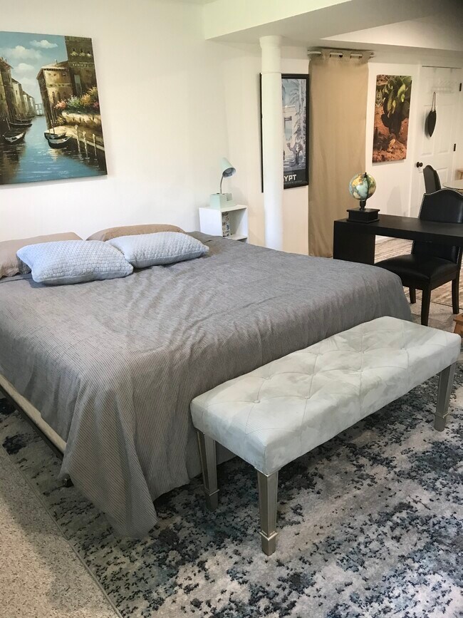 BR#2 with door to kitchen (curtain) - 27 Graceland Dr