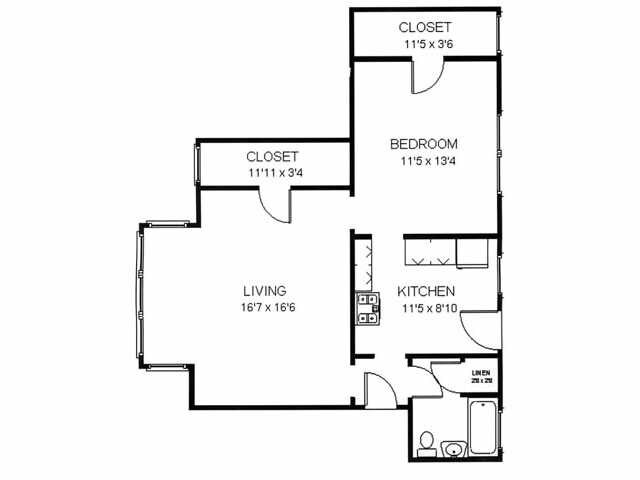 Floorplan - 425-431 N. Humphrey Ave.
