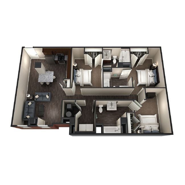 3BR/3BA - Hampton - Element Communities Downtown Columbia - Hi...