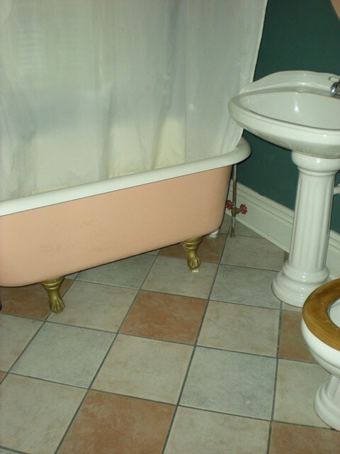 remodeled bathroom, custom tile org claw foot - 135 Roney Rd
