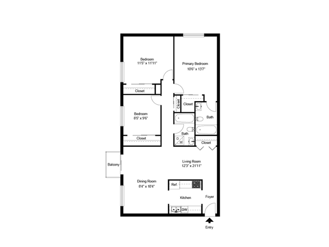 Three Bedroom - Park City Apartments