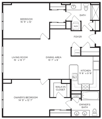 2BR/2BA - Residences at Park Place