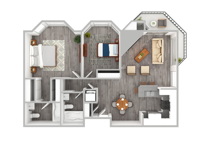 Sago Floor Plan - River Front Rental Condominiums