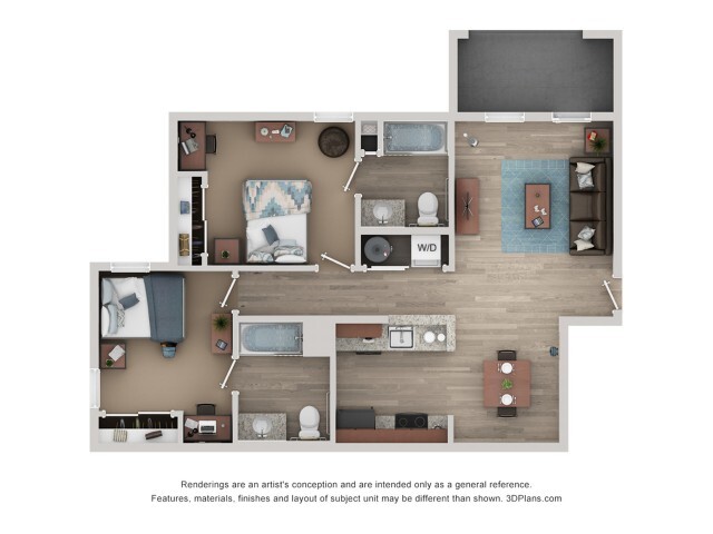 B1 Floor Plan - Flatts at South Campus