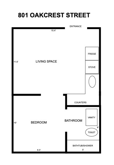 801 Oakcrest Floor Plan - Oakcrest