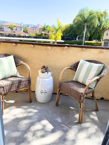 Enjoy a glass of wine or your morning cup of coffee in your patio. The string lights glow in the eve - 220 Woodland Pky