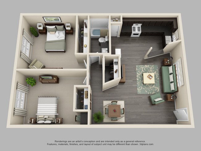 Floorplan - Bellestone Villas Apartments