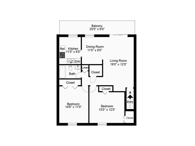 2 bedroom upper level - Country Manor Apartments