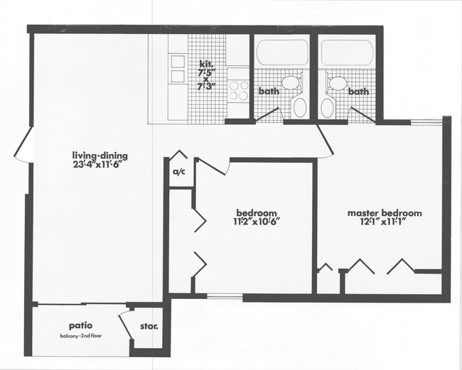 Floorplan - Oak Park Apartments