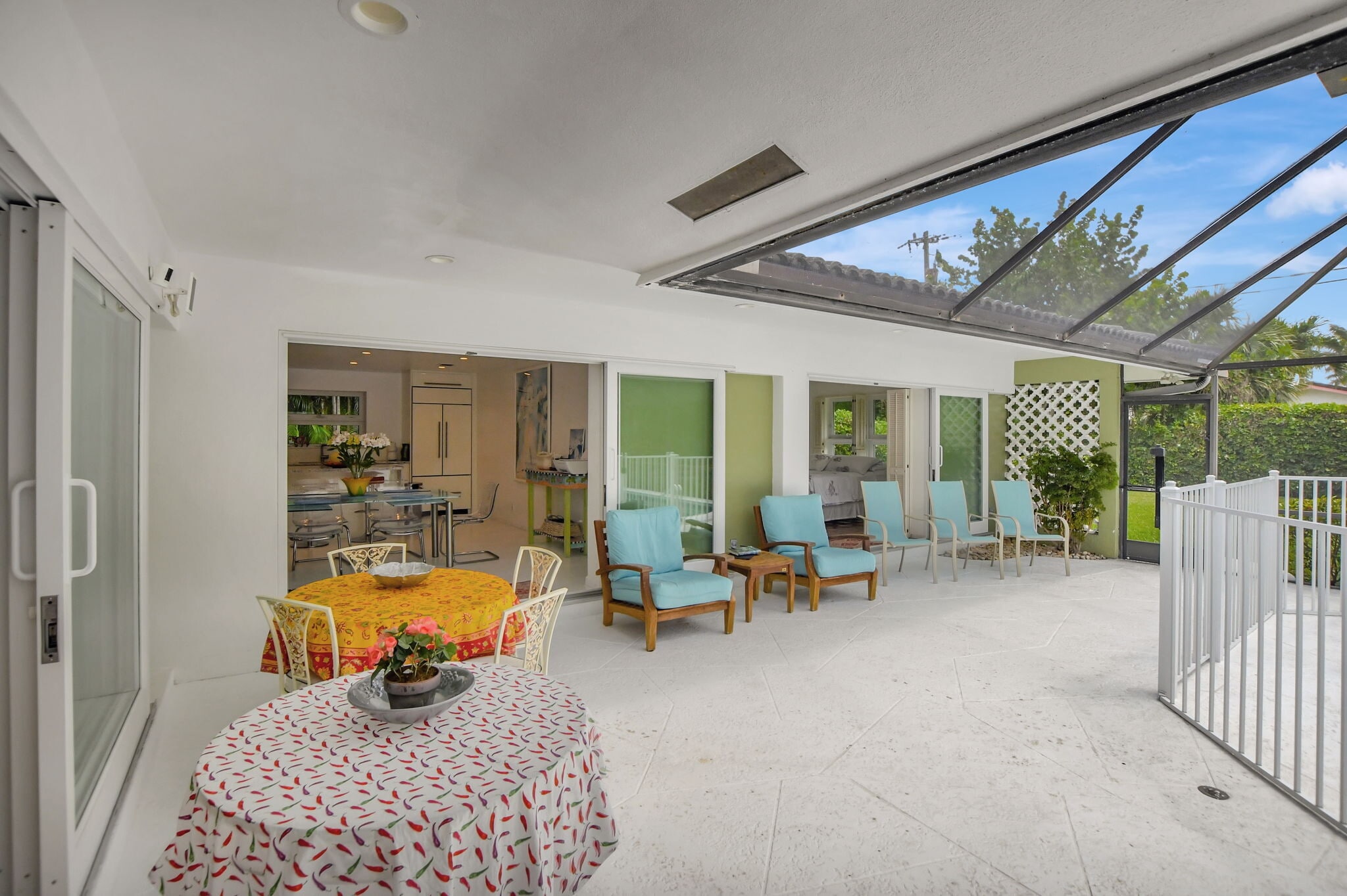 View from patio to kitchen - 1350 Spanish River Rd