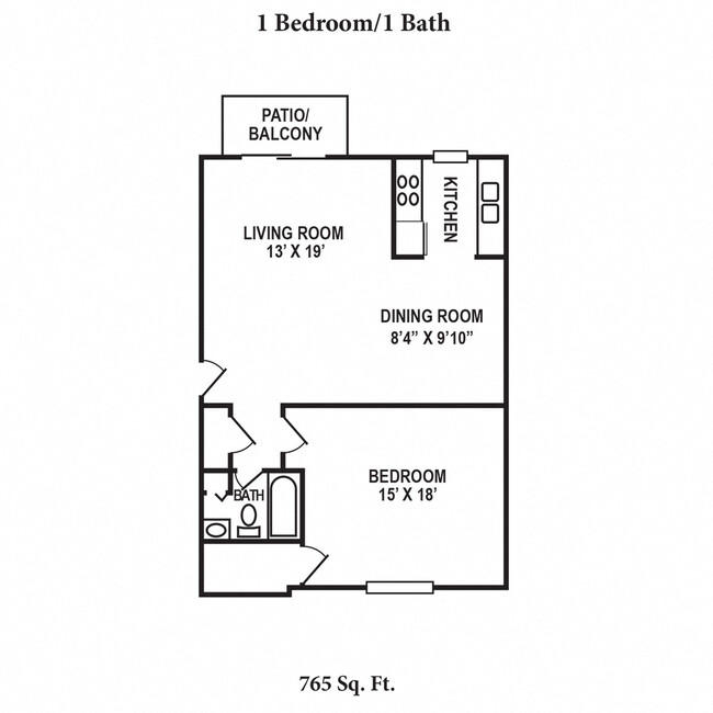 Floorplan - Hunter's Creek Apartments