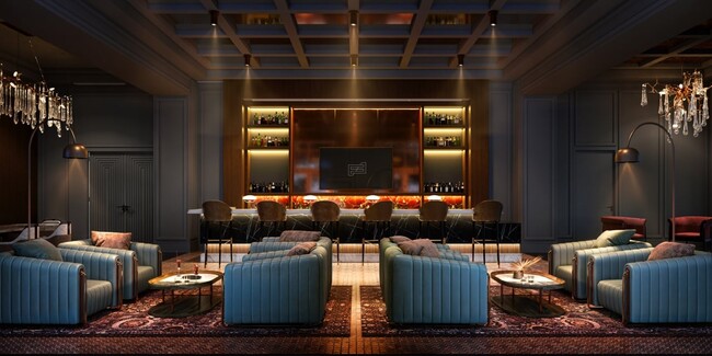 Private resident bar and club room - The Everett Nashville Yards