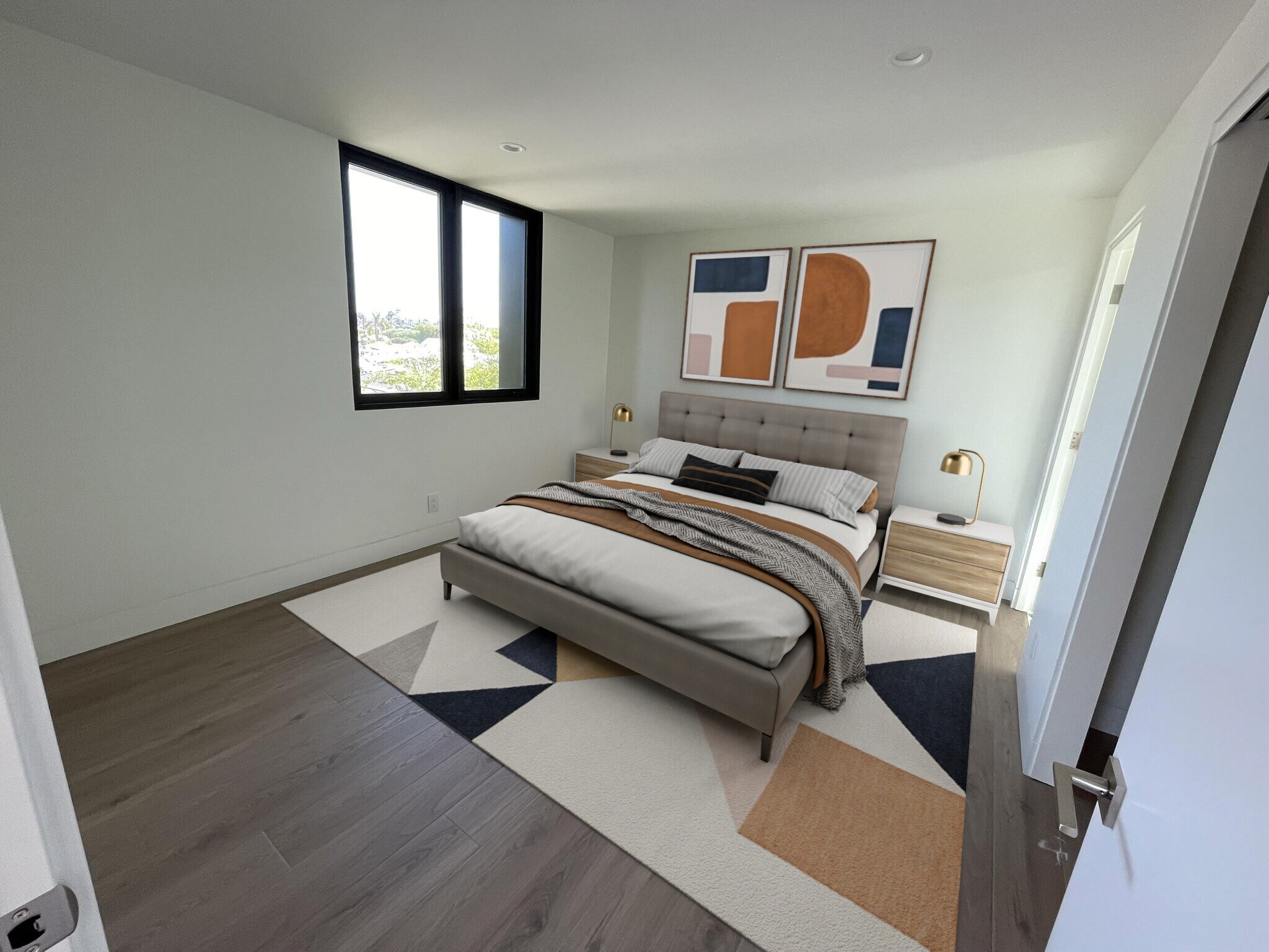 Virtually staged bedroom - 1825 Wilstone Ave