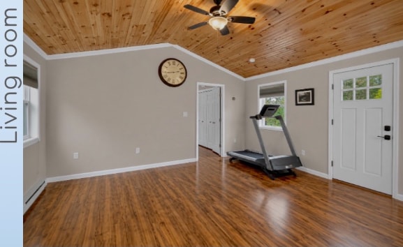 Living room - 9 foot vaulted ceilings - 38 Ferguson Rd