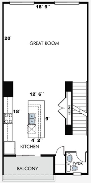 Kitchen & Living room - 13735 Del Corso Way