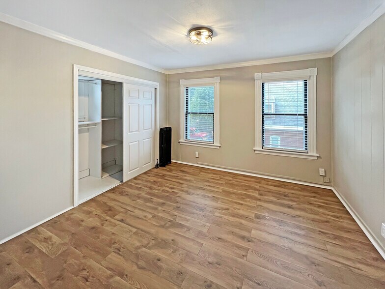 Bedroom 1 with Shelving - 111 Belden St