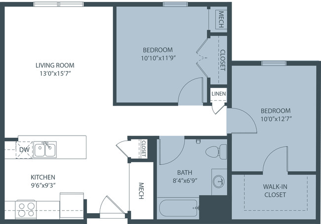 Floorplan - Parsons Village East Senior Apartments