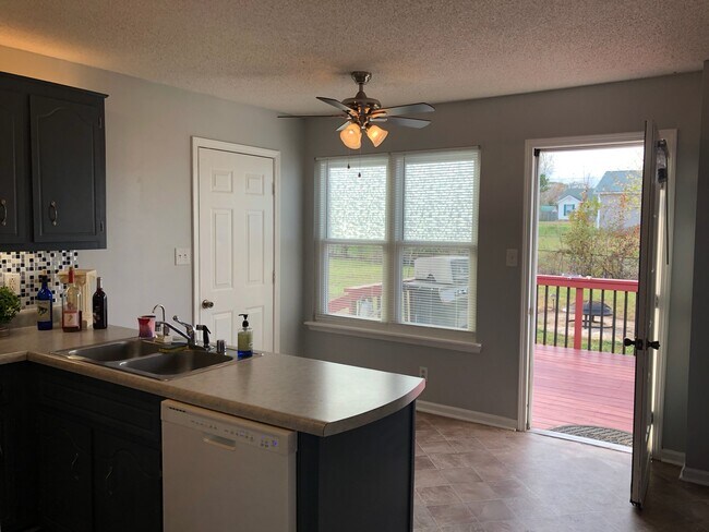 View of back yard from kitchen - 101 Bowers Ct